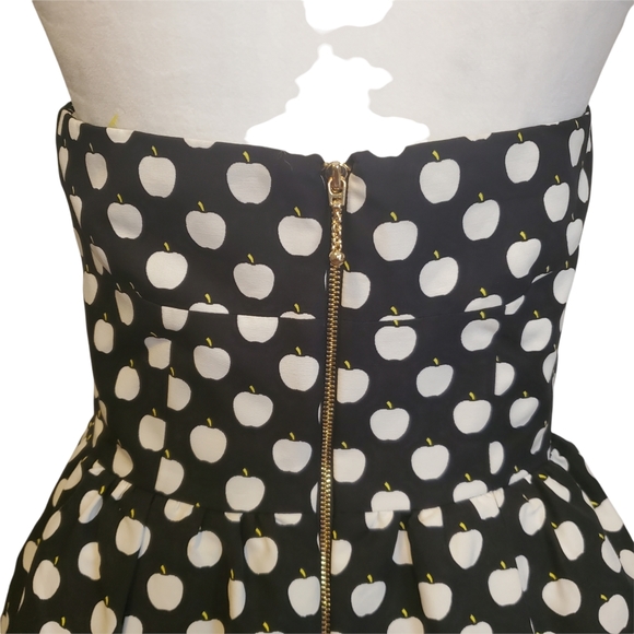 Kate Spade Apple Strapless Peplum Tiered Dress - Picture 9 of 13